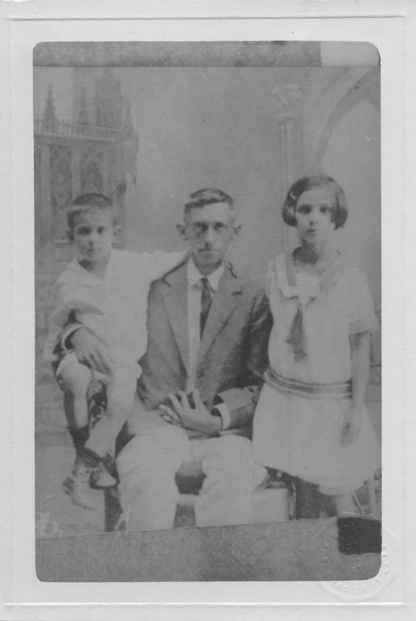 Imagen - Retrato de Agustín Durán Vázquez y dos de sus cuatro hijos