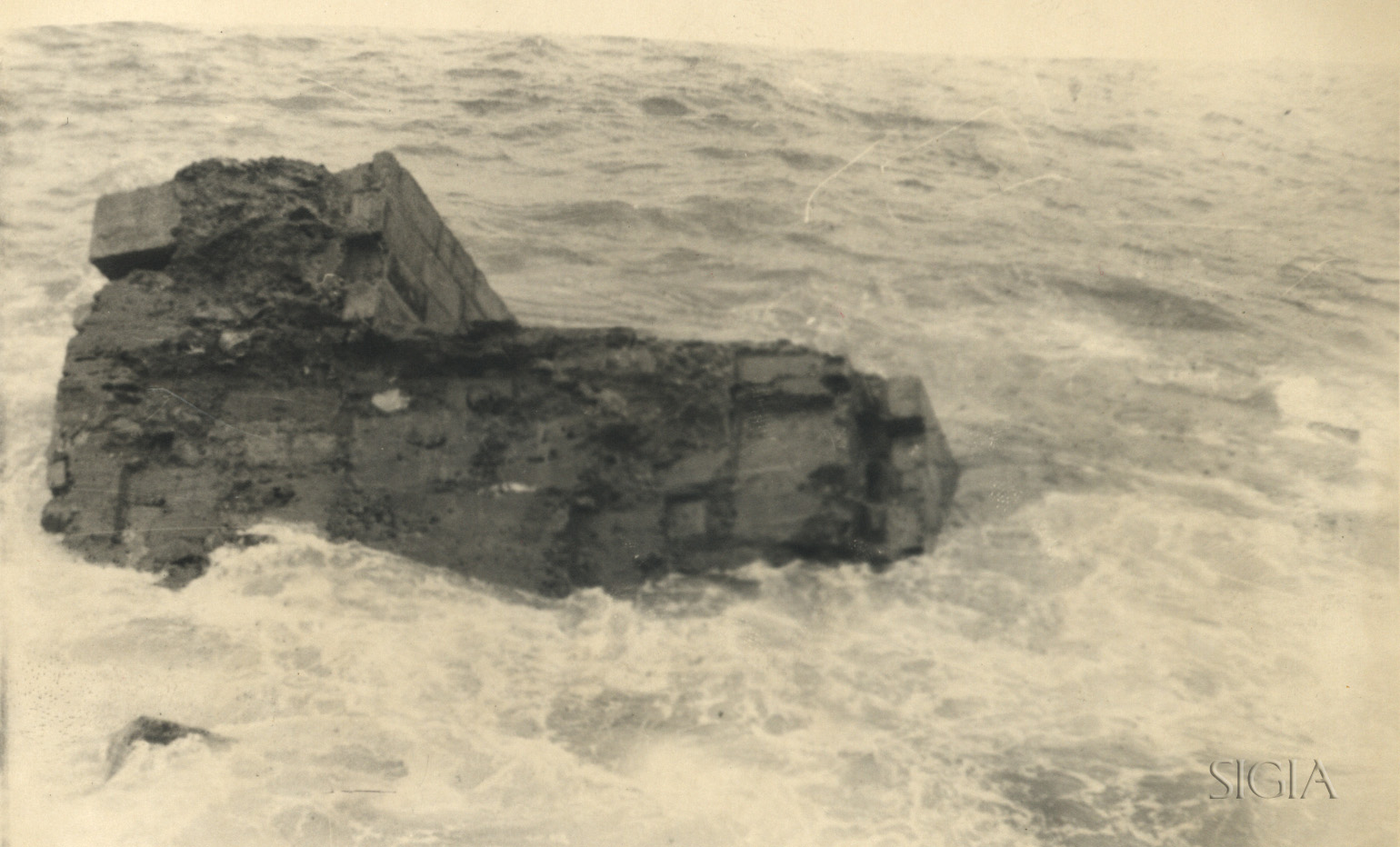 Imagen - Averías causadas por los temporales de 1959 en el puerto de Cudillero